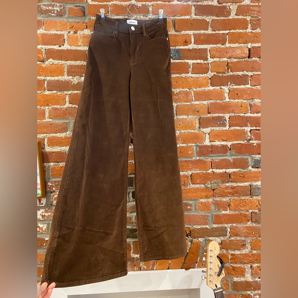 FRAME Brown Corduroy Le Pelazzo Pants